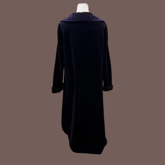Christian Dior Velour Robe | Navy Zip-Up | Size M | Vintage - Picture 2 of 6
